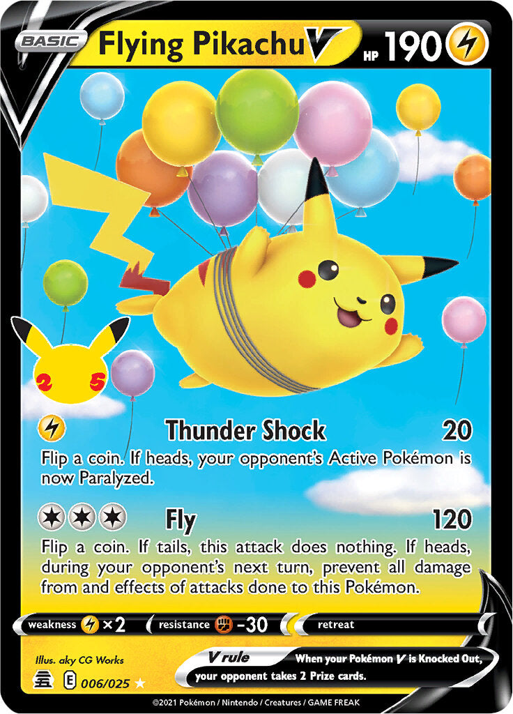 Flying Pikachu V (006/025) [Celebrations: 25th Anniversary] Pokémon