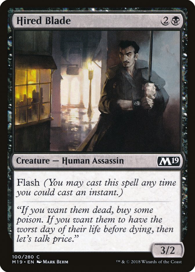 Hired Blade [Core Set 2019] Magic: The Gathering