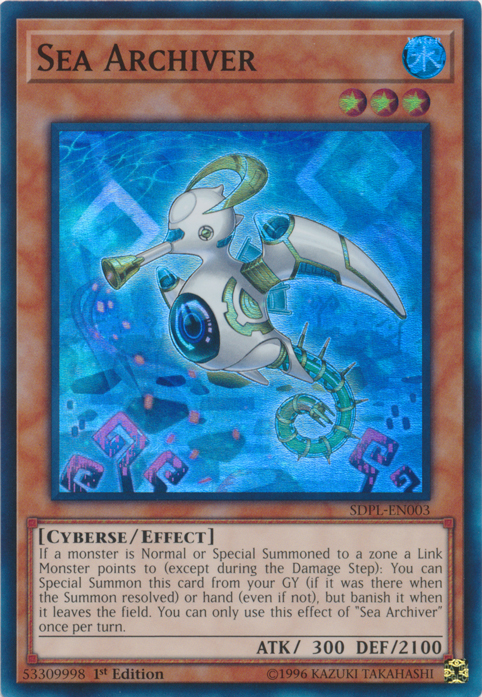 Sea Archiver [SDPL-EN003] Super Rare Yu-Gi-Oh!