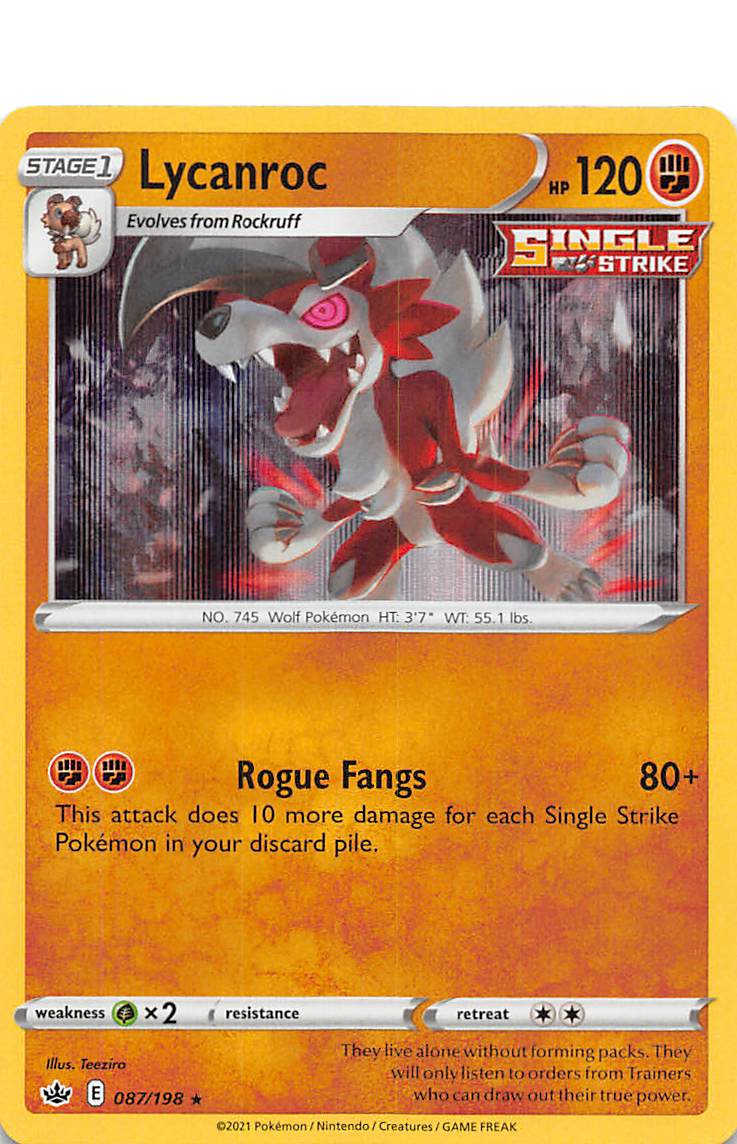 Lycanroc (087/198) [Sword & Shield: Chilling Reign] Pokémon