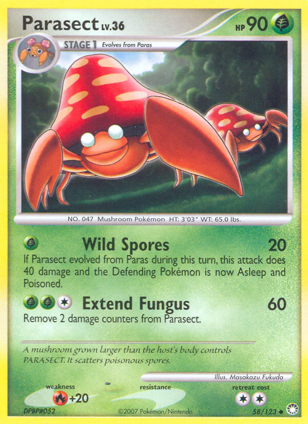 Parasect (58/123) [Diamond & Pearl: Mysterious Treasures] Pokémon