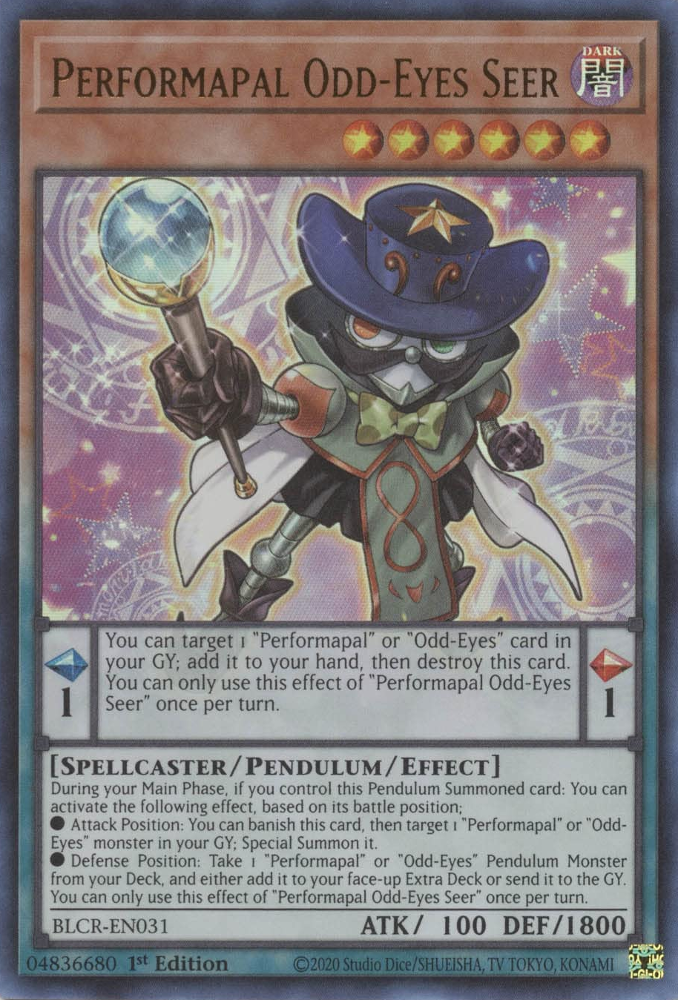 Performapal Odd-Eyes Seer [BLCR-EN031] Ultra Rare Yu-Gi-Oh!