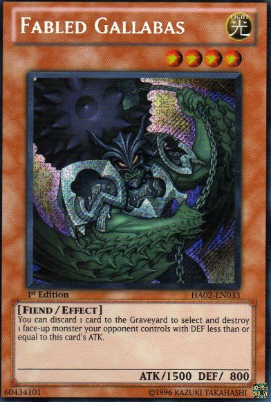 Fabled Gallabas [HA02-EN033] Secret Rare Yu-Gi-Oh!