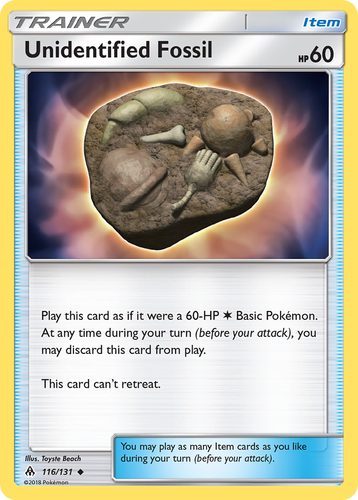 Unidentified Fossil (116/131) [Sun & Moon: Forbidden Light] Pokémon