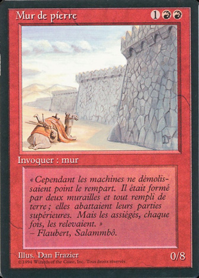 Wall of Stone [Foreign Black Border] Magic: The Gathering