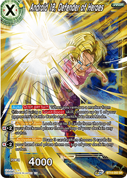 Android 18, Defender of Heroes (BT14-093) [Cross Spirits] Dragon Ball Super