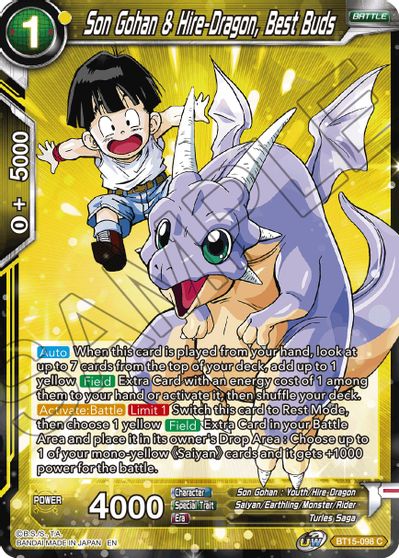 Son Gohan & Hire-Dragon, Best Buds (BT15-098) [Saiyan Showdown] Dragon Ball Super