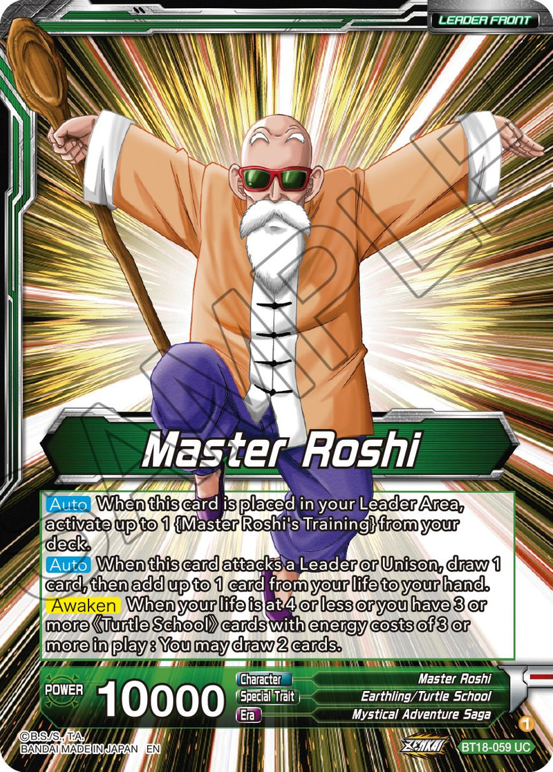 Master Roshi // Son Goku, Krillin, Yamcha, & Master Roshi, Reunited (BT18-059) [Dawn of the Z-Legends] Dragon Ball Super