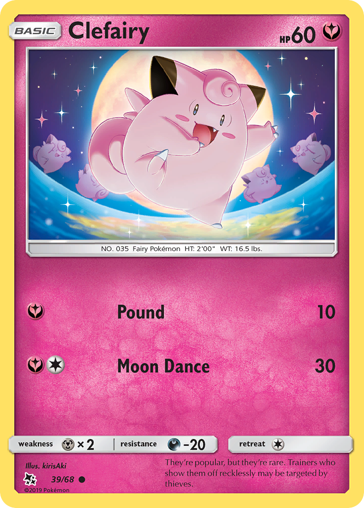 Clefairy (39/68) [Sun & Moon: Hidden Fates] Pokémon