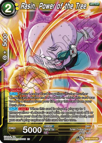 Rasin, Power of the Tree (BT15-112) [Saiyan Showdown] Dragon Ball Super