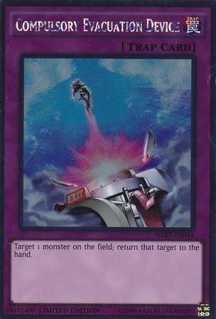 Compulsory Evacuation Device [NKRT-EN044] Platinum Rare Yu-Gi-Oh!