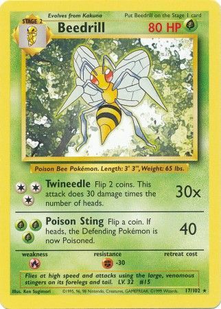 Beedrill (17/102) [Base Set Unlimited] Pokémon