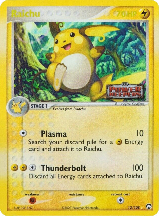 Raichu (12/108) (Stamped) [EX: Power Keepers] Pokémon