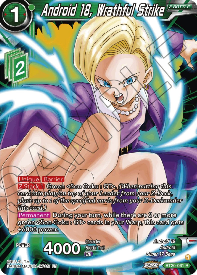 Android 18, Wrathful Strike (BT20-061) [Power Absorbed] Dragon Ball Super