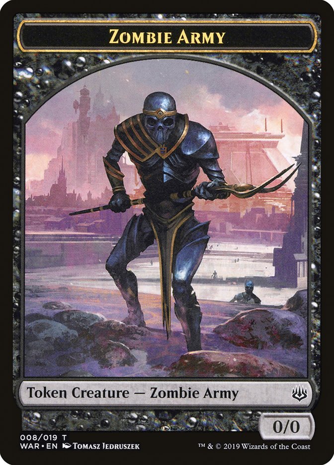 Zombie Army Token (008/019) [War of the Spark Tokens] Magic: The Gathering