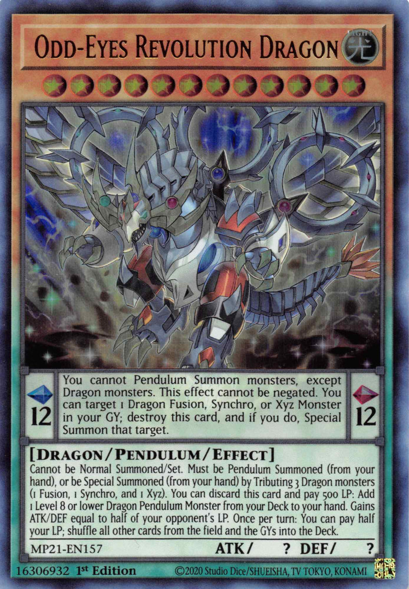 Odd-Eyes Revolution Dragon [MP21-EN157] Ultra Rare Yu-Gi-Oh!