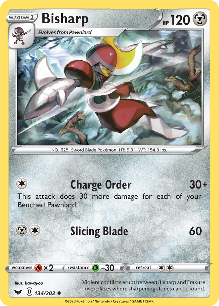 Bisharp (134/202) [Sword & Shield: Base Set] Pokémon