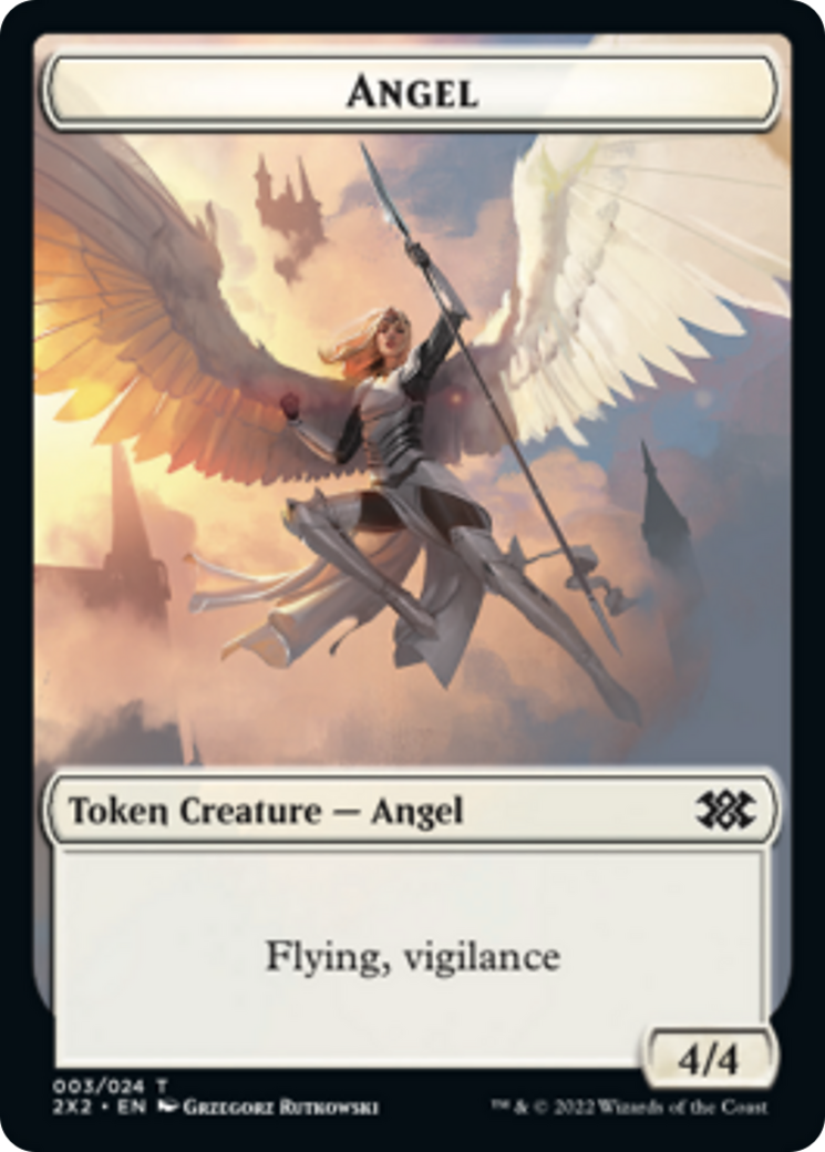 Zombie // Angel Double-Sided Token [Double Masters 2022 Tokens] Magic: The Gathering