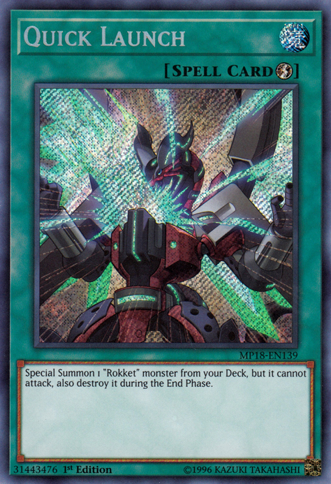 Quick Launch [MP18-EN139] Secret Rare Yu-Gi-Oh!