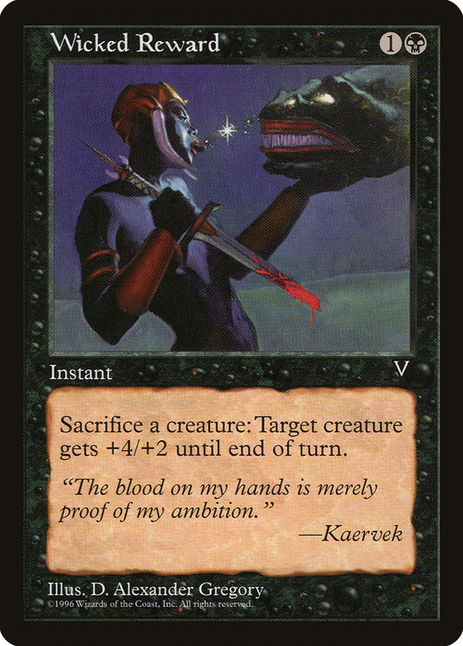 Wicked Reward [Visions] Magic: The Gathering
