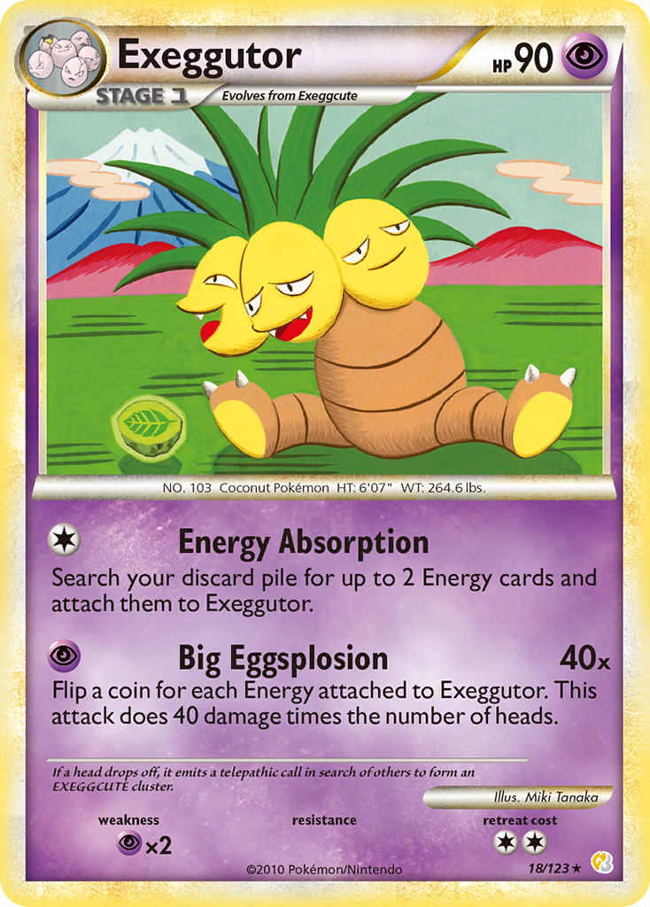 Exeggutor (18/123) [HeartGold & SoulSilver: Base Set] Pokémon