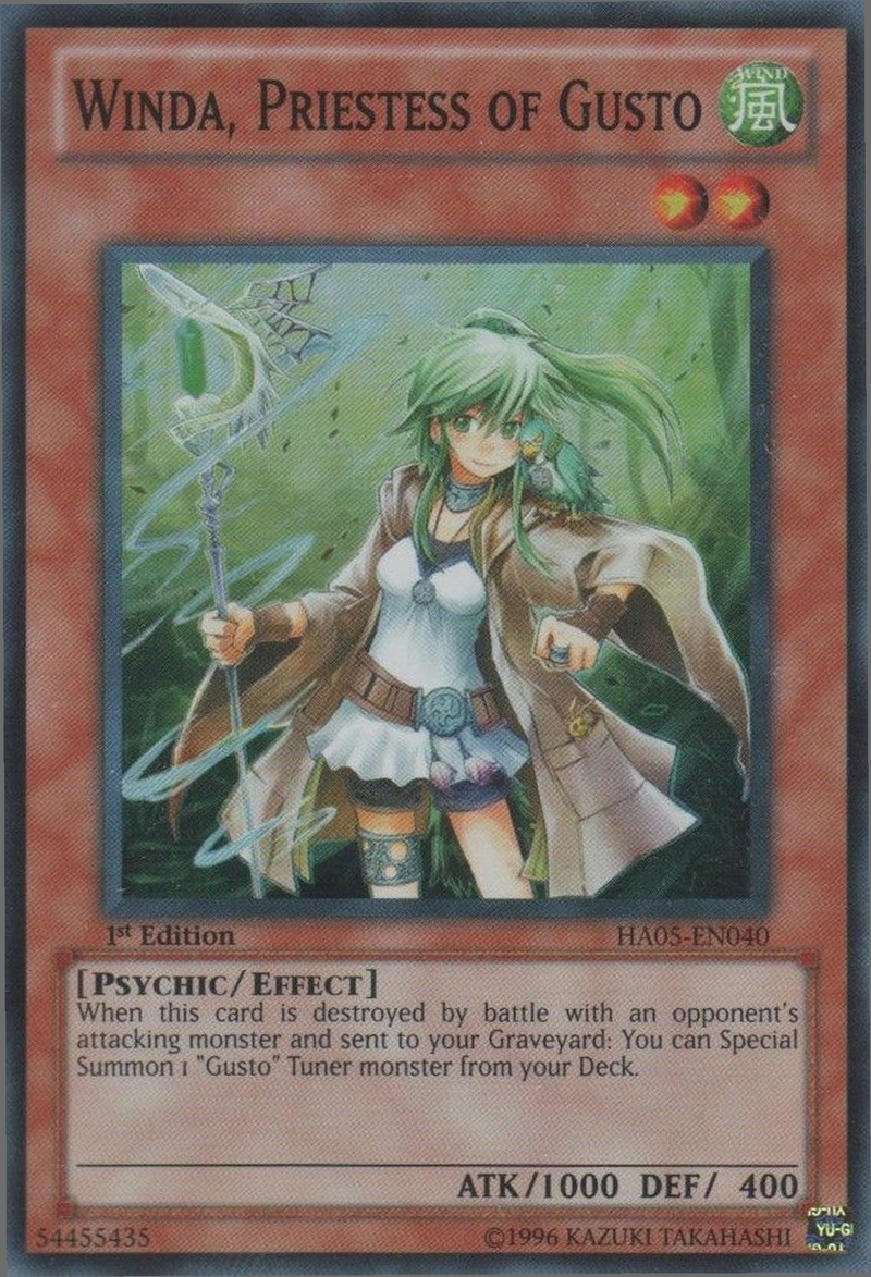 Winda, Priestess of Gusto [HA05-EN040] Super Rare Yu-Gi-Oh!