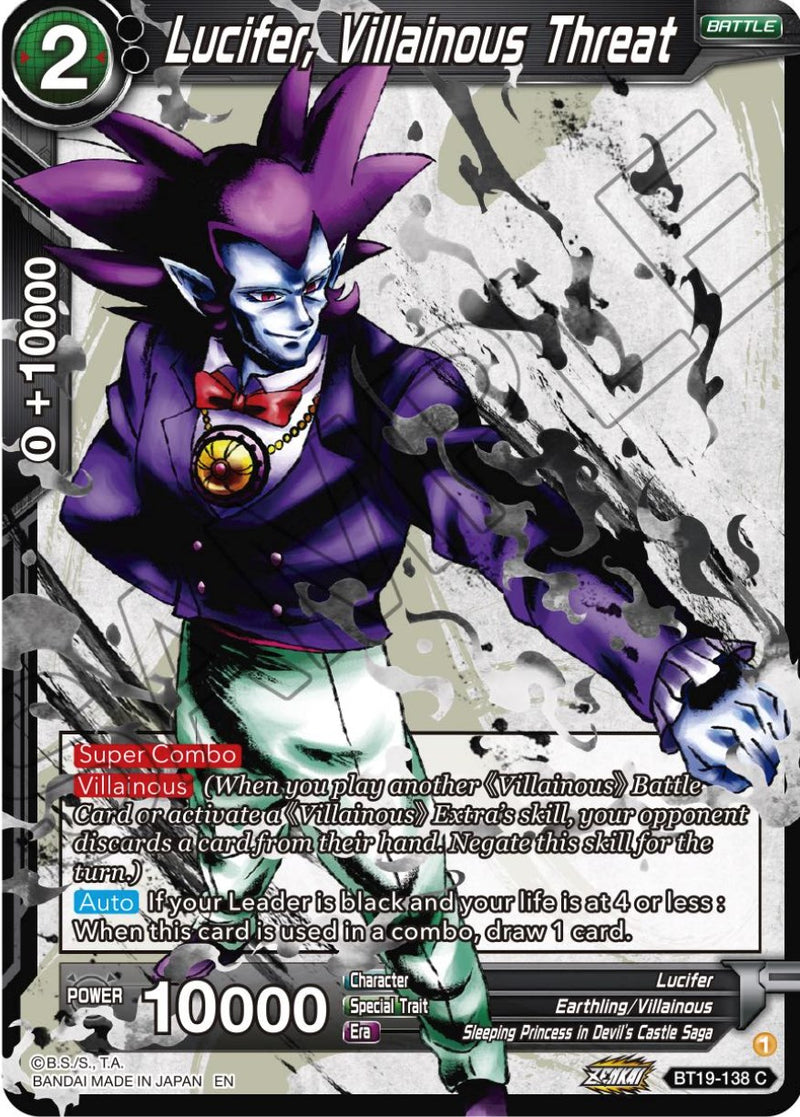 Lucifer, Villainous Threat (BT19-138) [Fighter's Ambition] Dragon Ball Super