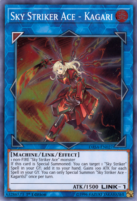 Sky Striker Ace - Kagari [DASA-EN027] Super Rare Yu-Gi-Oh!