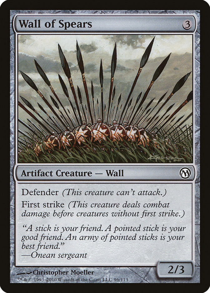 Wall of Spears [Duels of the Planeswalkers] Magic: The Gathering