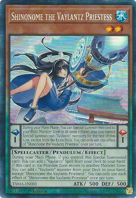 Shinonome the Vaylantz Priestess [TAMA-EN001] Collector's Rare Yu-Gi-Oh!