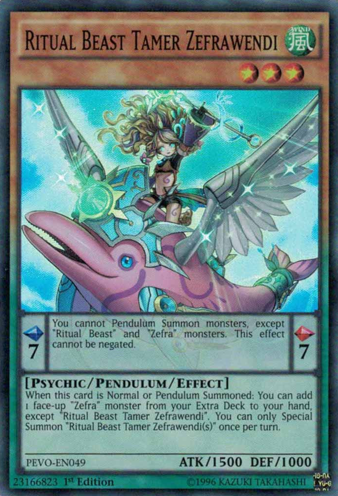 Ritual Beast Tamer Zefrawendi [PEVO-EN049] Super Rare Yu-Gi-Oh!