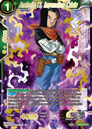 Android 17, Impending Crisis (Gold Stamped) (XD3-04) [Mythic Booster] Dragon Ball Super