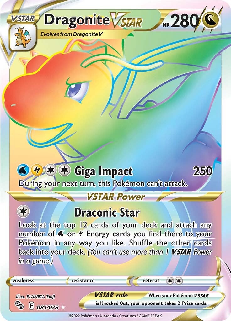 Dragonite VSTAR (081/078) [Pokémon GO] Pokémon
