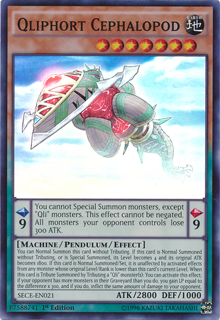 Qliphort Cephalopod [SECE-EN021] Super Rare Yu-Gi-Oh!