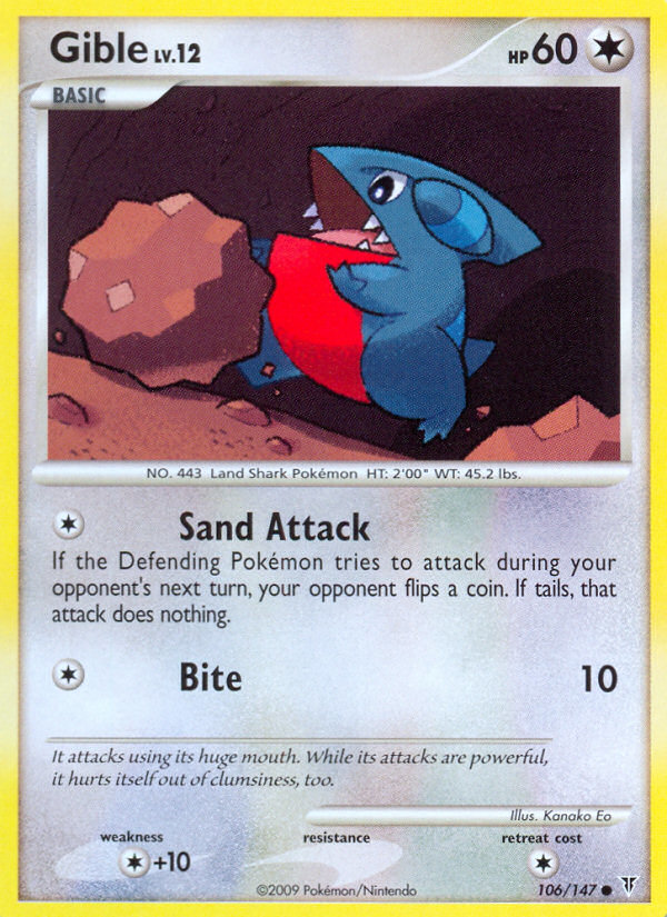 Gible (106/147) [Platinum: Supreme Victors] Pokémon