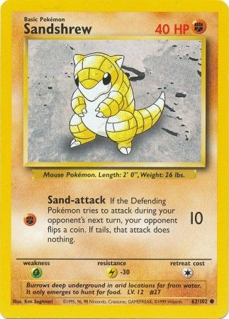 Sandshrew (62/102) [Base Set Unlimited] Pokémon