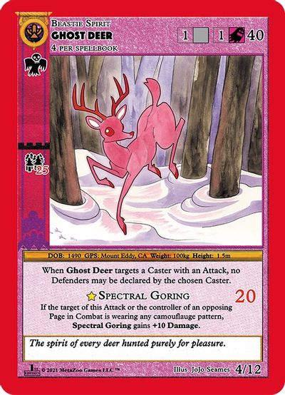 Ghost Deer [Cryptid Nation: First Edition Waheela Deck] Metazoo