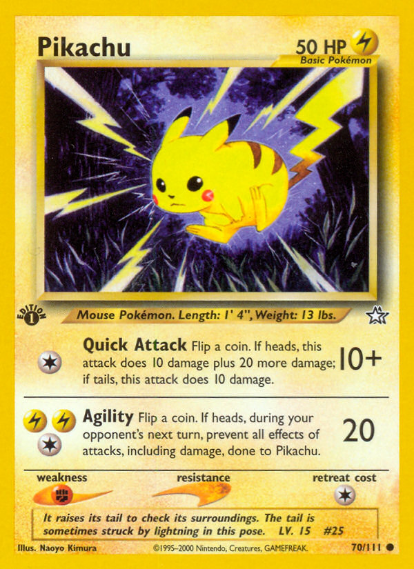 Pikachu (70/111) [Neo Genesis 1st Edition] Pokémon