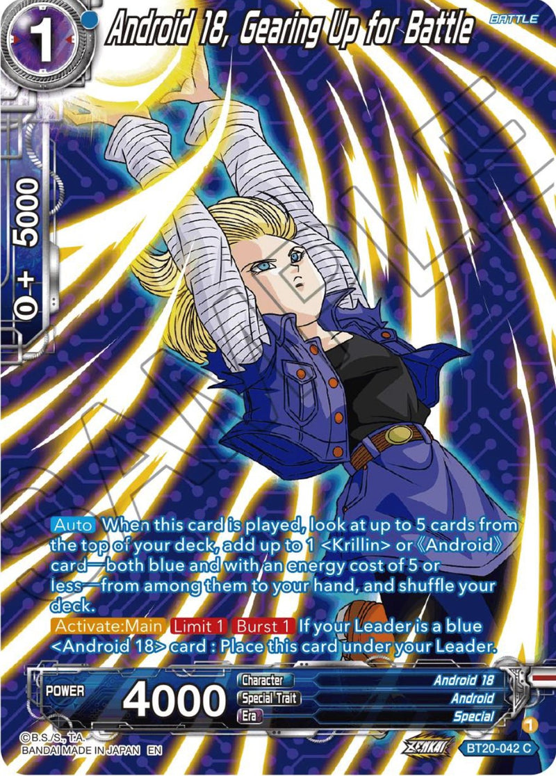 Android 18, Gearing Up for Battle (Silver Foil) (BT20-042) [Power Absorbed] Dragon Ball Super