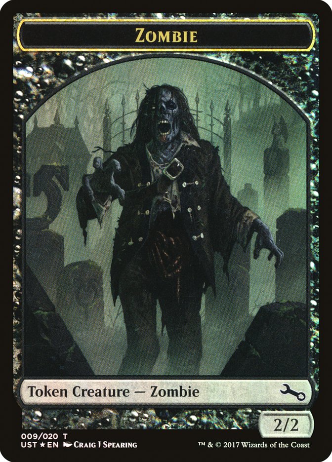 Zombie // Zombie Double-Sided Token [Unstable Tokens] Magic: The Gathering