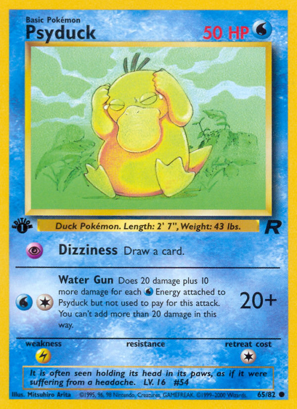 Psyduck (65/82) [Team Rocket 1st Edition] Pokémon