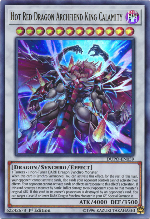 Hot Red Dragon Archfiend King Calamity [DUPO-EN059] Ultra Rare Yu-Gi-Oh!