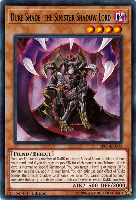 Duke Shade, the Sinister Shadow Lord [SR06-EN003] Common Yu-Gi-Oh!