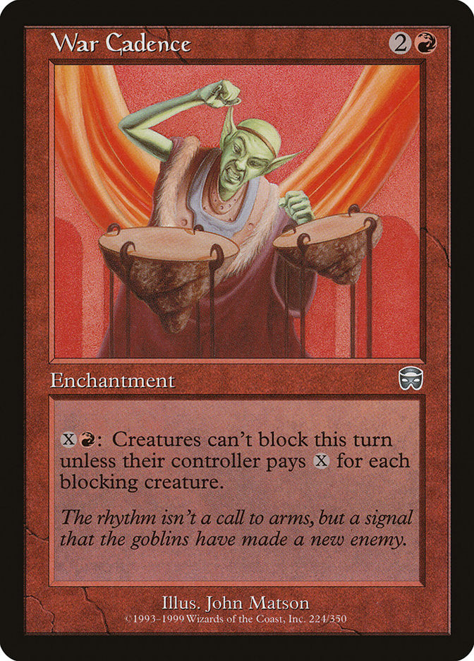 War Cadence [Mercadian Masques] Magic: The Gathering