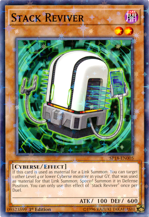 Stack Reviver [SP18-EN005] Starfoil Rare Yu-Gi-Oh!