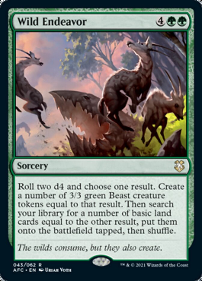 Wild Endeavor [Dungeons & Dragons: Adventures in the Forgotten Realms Commander] Magic: The Gathering