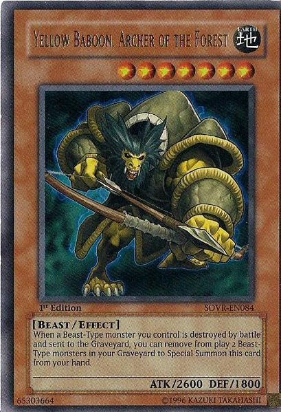 Yellow Baboon, Archer of the Forest [SOVR-EN084] Ultra Rare Yu-Gi-Oh!