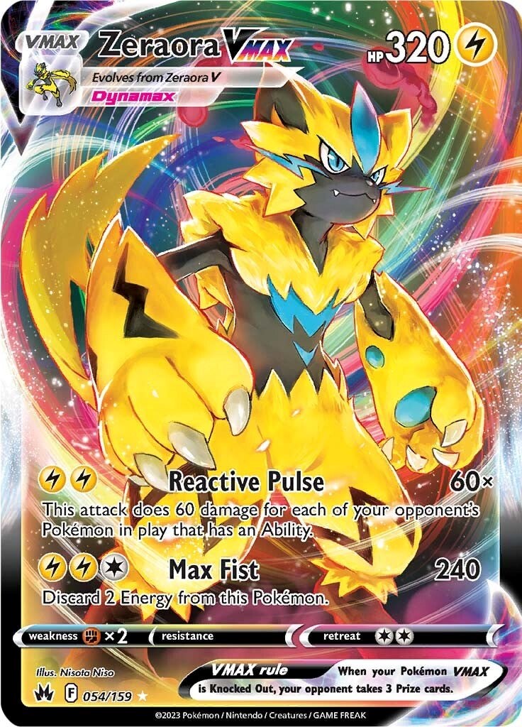 Zeraora VMAX (054/159) [Sword & Shield: Crown Zenith] Pokémon
