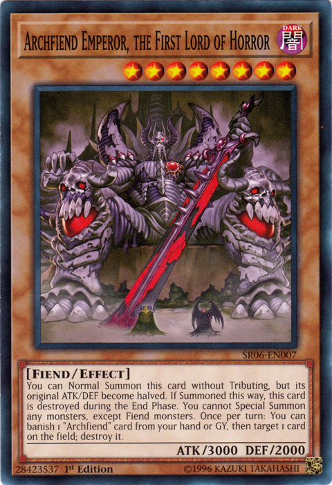 Archfiend Emperor, the First Lord of Horror [SR06-EN007] Common Yu-Gi-Oh!