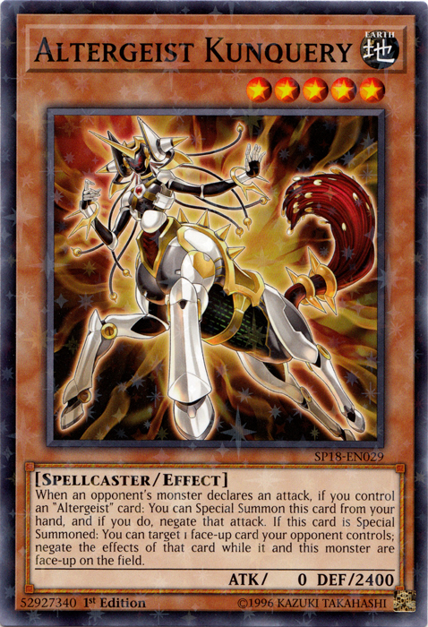 Altergeist Kunquery [SP18-EN029] Starfoil Rare Yu-Gi-Oh!